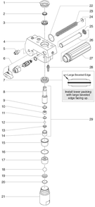 Epx2355 Fluid Section Assembly Diagram and Parts List for EPX2355  Titan Paint Sprayer
