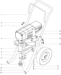 Epx2455 Main Assembly Diagram and Parts List for EPX2455  Titan Paint Sprayer