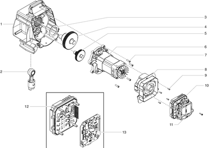 Impact 740/840 Drive Assembly Diagram and Parts List for 740-840  Titan Paint Sprayer