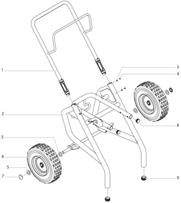 Impact 1040 Upright Cart Assembly (P/N 0552591a) Diagram and Parts List for 1040  Titan Paint Sprayer