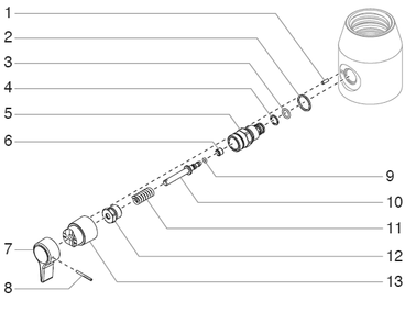 840i Prime/Spray Valve Assembly (P/N 800-915) Diagram and Parts List for 840I  Titan Paint Sprayer