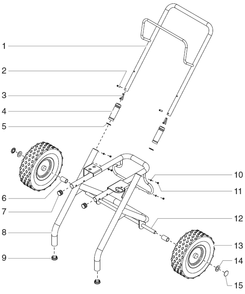 1140ix Digital High Rider Cart (P/N 800-600) Diagram and Parts List for 1140IX digital Titan Paint Sprayer