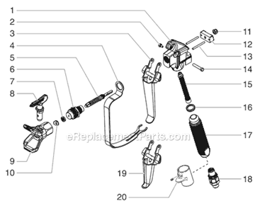 Part Location Diagram of 580-531 Titan Handle