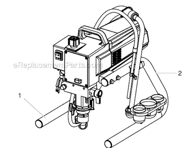 Stand Diagram and Parts List for XI345  Titan Sprayer