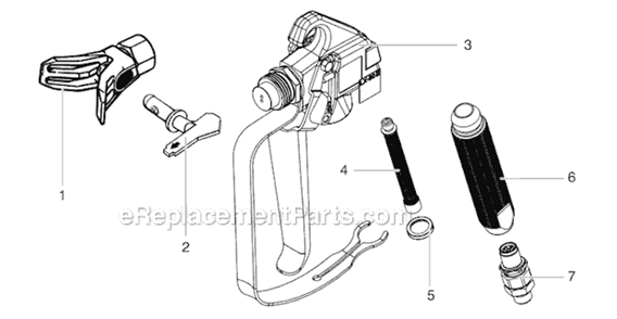 Page B Diagram and Parts List for XL255  Titan Sprayer