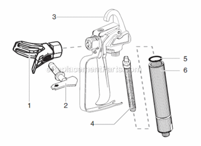 Page A Diagram and Parts List for XT290  Titan Sprayer