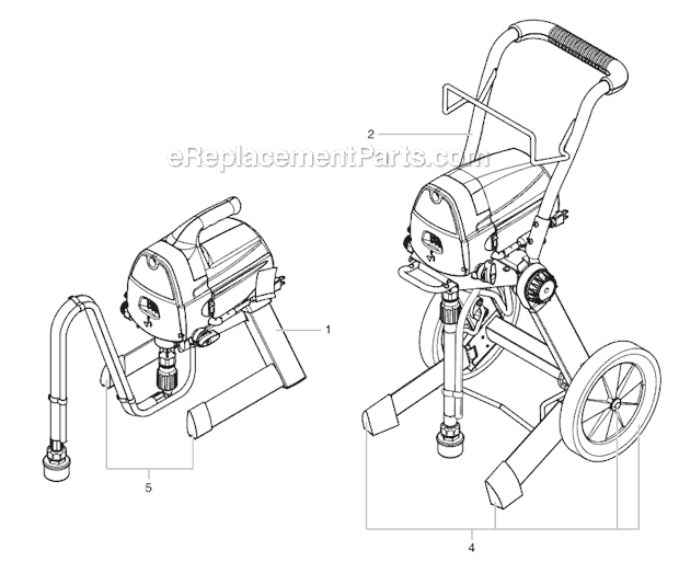Page D Diagram and Parts List for XL255  Titan Sprayer