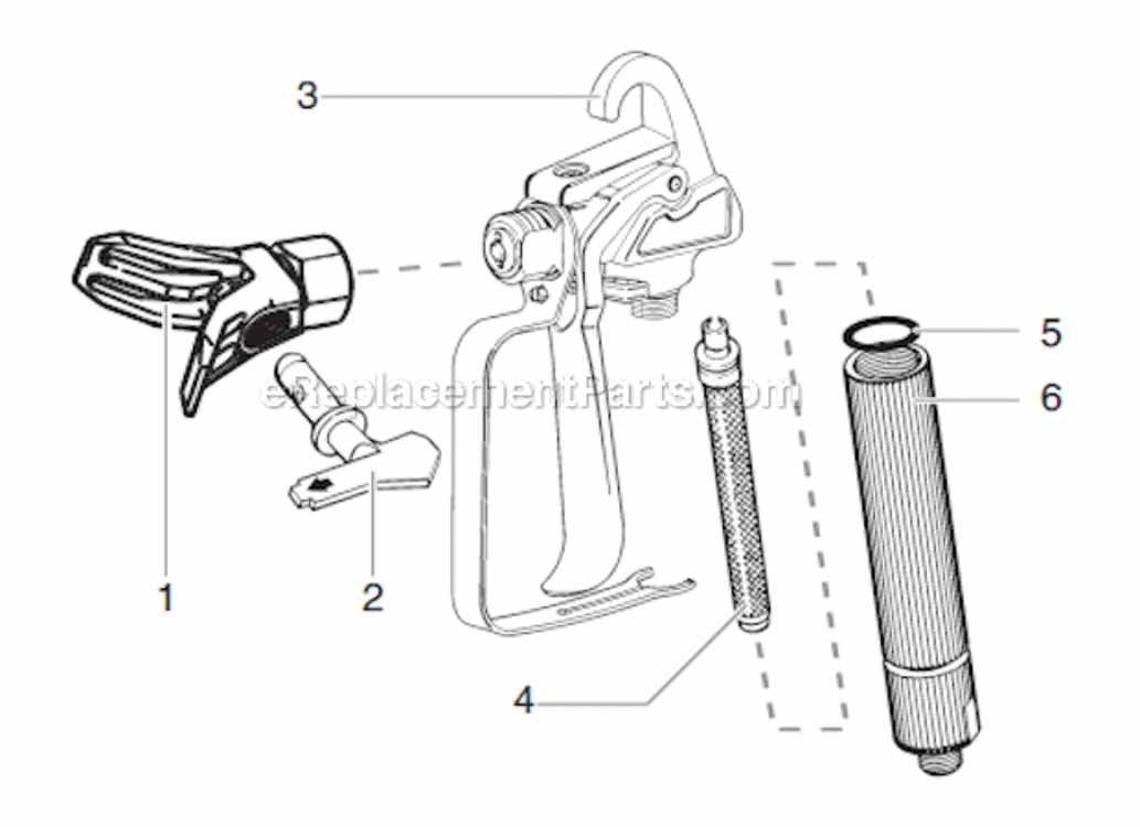 Page A Diagram and Parts List for XT290  Titan Sprayer