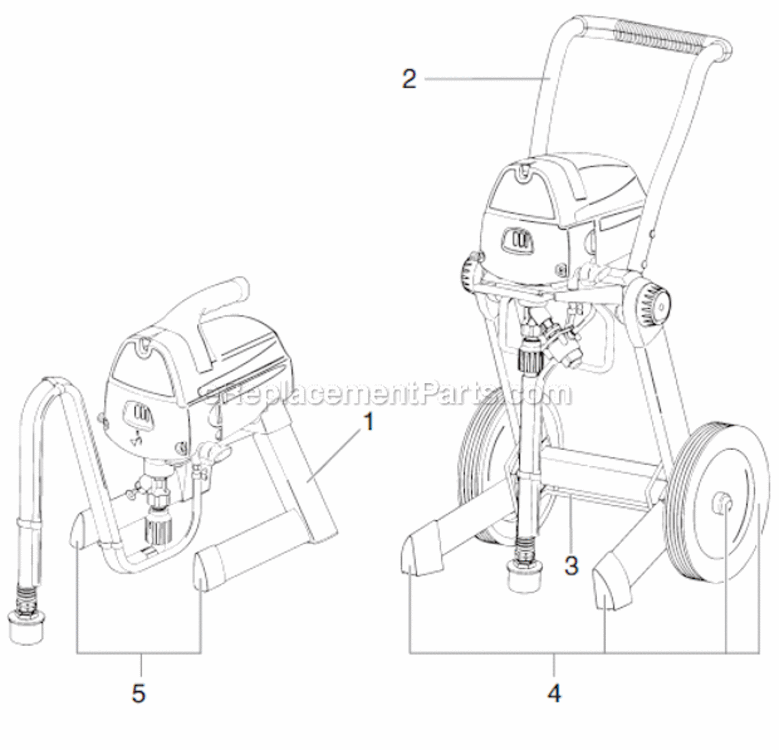 Page C Diagram and Parts List for XT290  Titan Sprayer