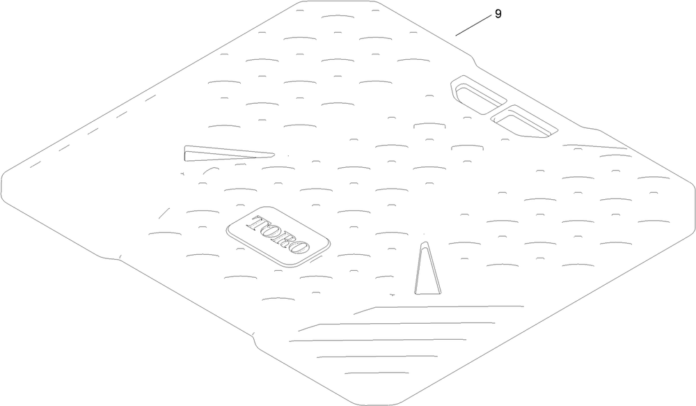 Floor Mat Assembly Diagram and Parts List for 75762 414000000 - 999999999 Toro Lawn Tractor