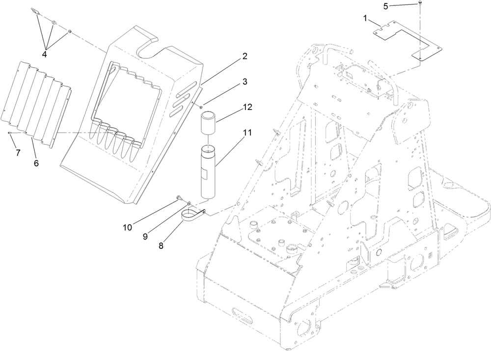 Hood And Screen Assembly Diagram and Parts List for 22318 409342969 - 409809999 Toro Lawn Tractor Accessories