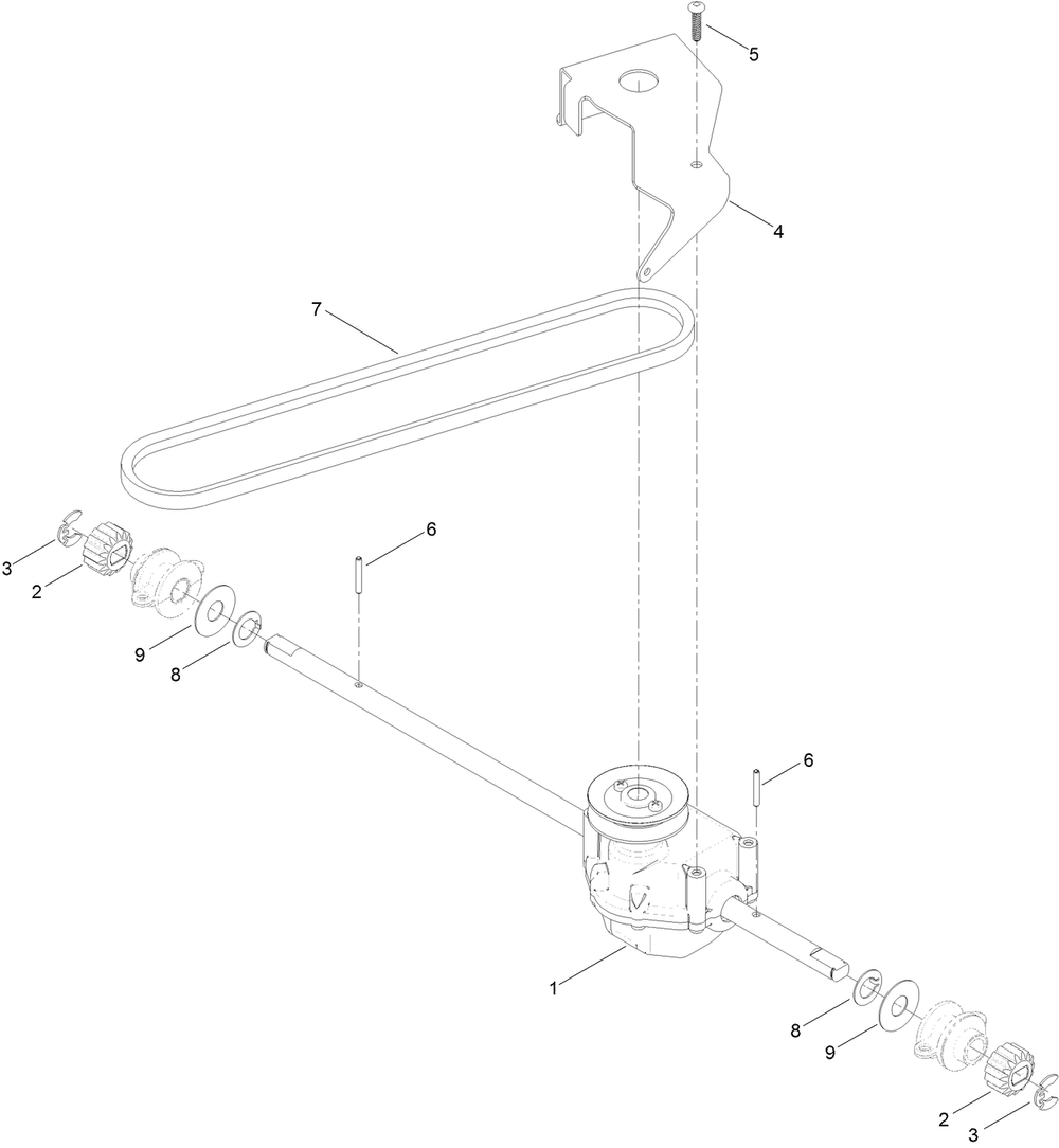 Transmission Assembly Diagram and Parts List for 20838 401700000 - 409999999 Toro Lawn Mower