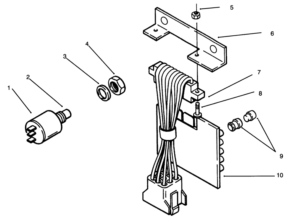 Electrical System Diagram and Parts List for 73380 4900001 - 4999999 Toro Lawn Tractor