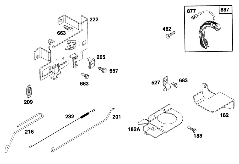 Engine Briggs & Stratton Model 28d707-0124-01 Diagram and Parts List for 70142 59000001 - 59999999 Toro Lawn Tractor