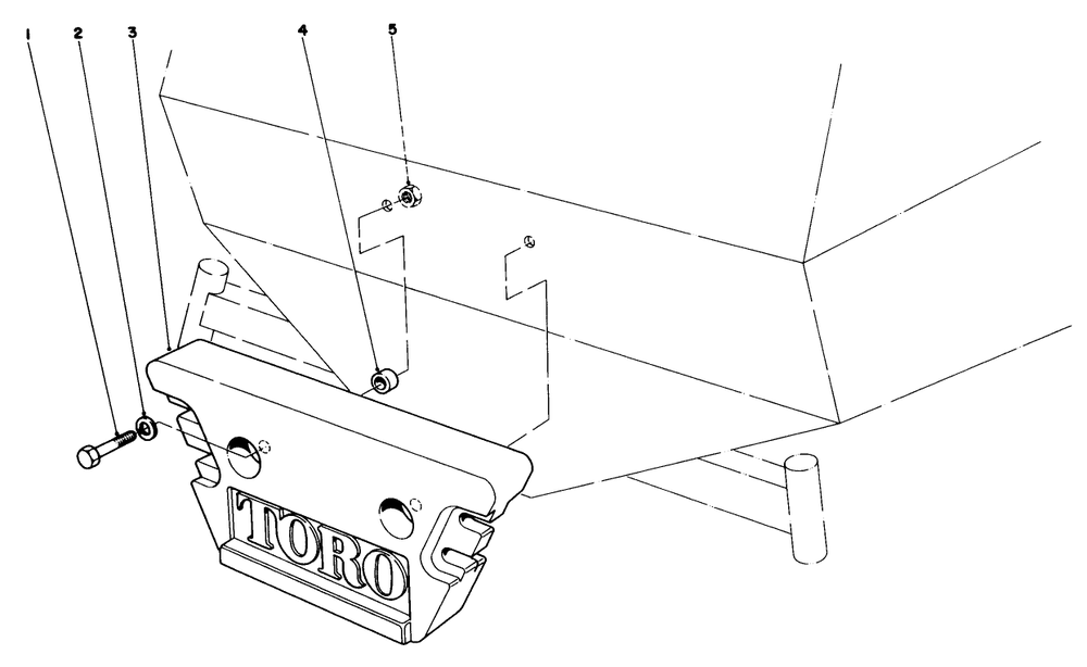 Rear Weight Diagram and Parts List for 30562 6000001 - 6999999 Toro Lawn Mower