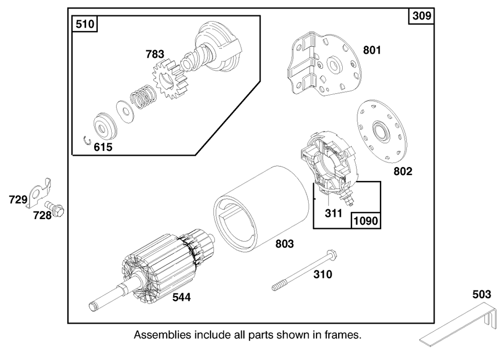Engine Briggs & Stratton Model 28n707-0131-01 Diagram and Parts List for 71217 7900001 - 7999999 Toro Lawn Tractor