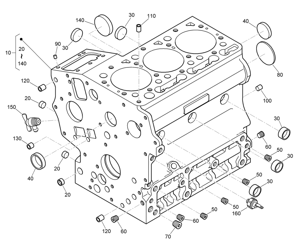 Crankcase Assembly Diagram and Parts List for 22337CP 410400000 - 999999999 Toro Lawn Tractor Accessories