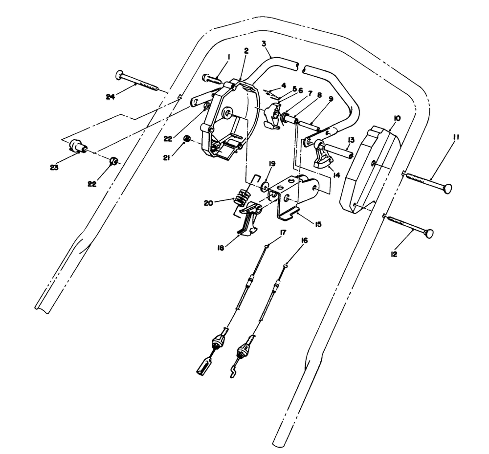Traction Control Assembly Diagram and Parts List for 26624 8000001 - 8999999 Toro Lawn Mower