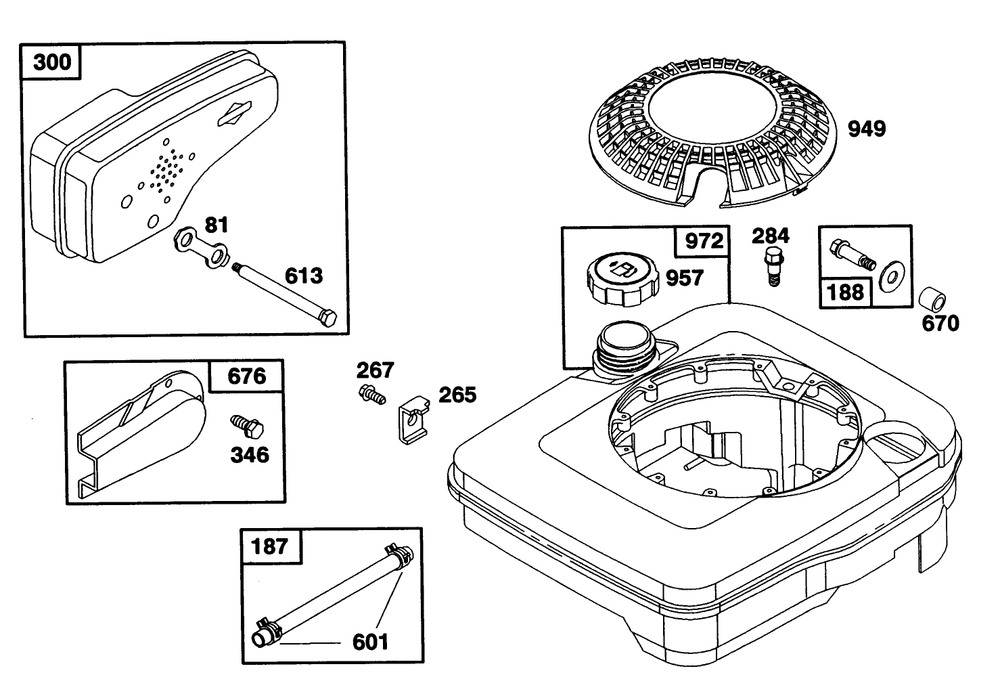 Engine Briggs & Stratton Model 124702-3115-01 Diagram and Parts List for 20217 2000001 - 2999999 Toro Lawn Mower