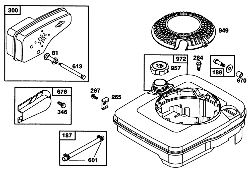 Engine Briggs & Stratton Model 124702-3115-01 Diagram and Parts List for 20214 1000001 - 1999999 Toro Lawn Mower