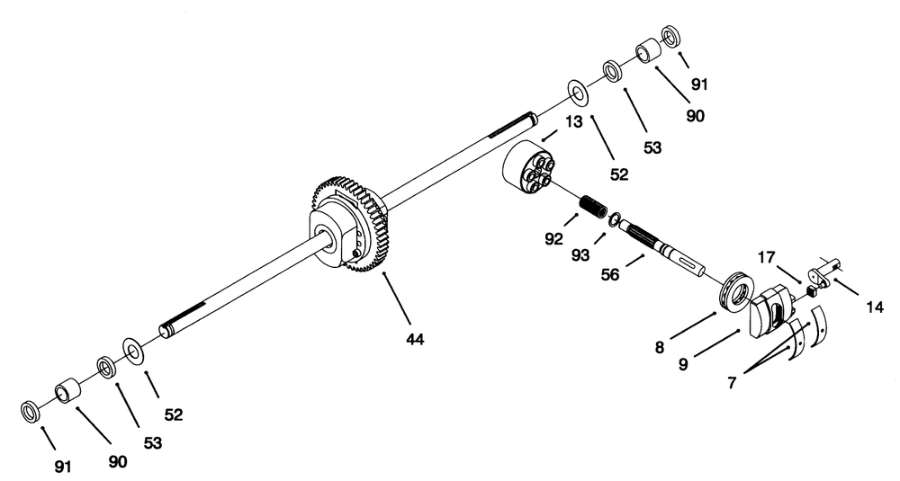Hydro Transaxle Assembly (Continued) Diagram and Parts List for 71192 5900001 - 5999999 Toro Lawn Tractor