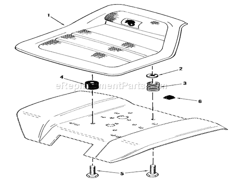Seat - Sb-421 Diagram and Parts List for 01-16KH01 1982 Toro Lawn Tractor