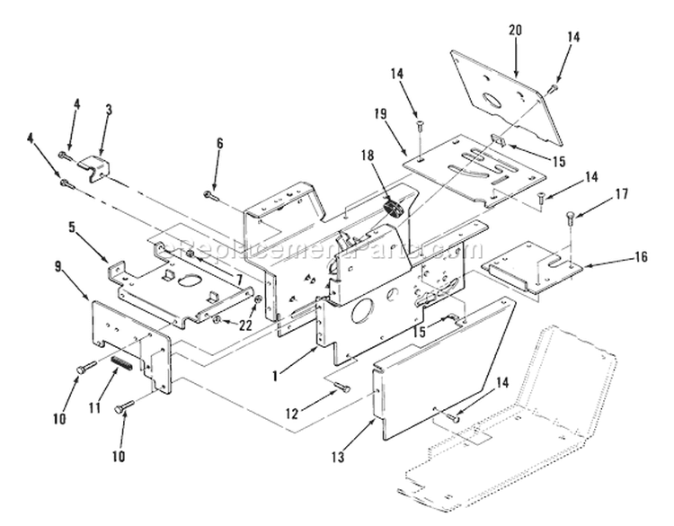 Page S Diagram and Parts List for 01-16KH01 1982 Toro Lawn Tractor