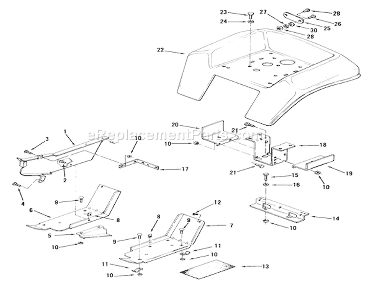 Page T Diagram and Parts List for 01-16KH01 1982 Toro Lawn Tractor