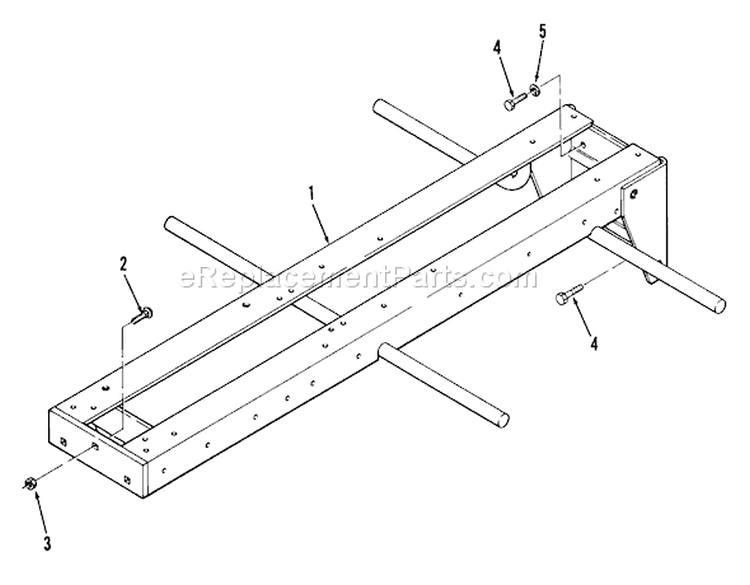 Frame Diagram and Parts List for 01-16KH01 1982 Toro Lawn Tractor