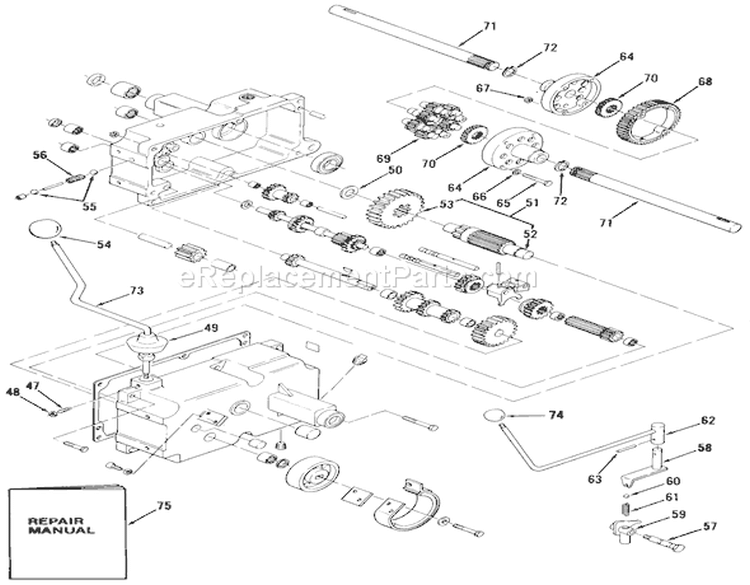 Page M Diagram and Parts List for 01-10K803 1982 Toro Lawn Tractor