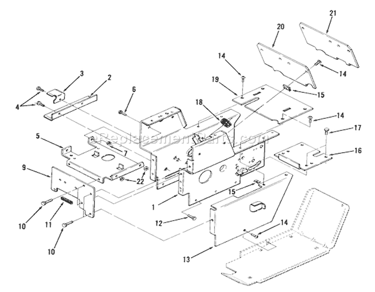 Page R Diagram and Parts List for 01-16KE02 1981 Toro Lawn Tractor