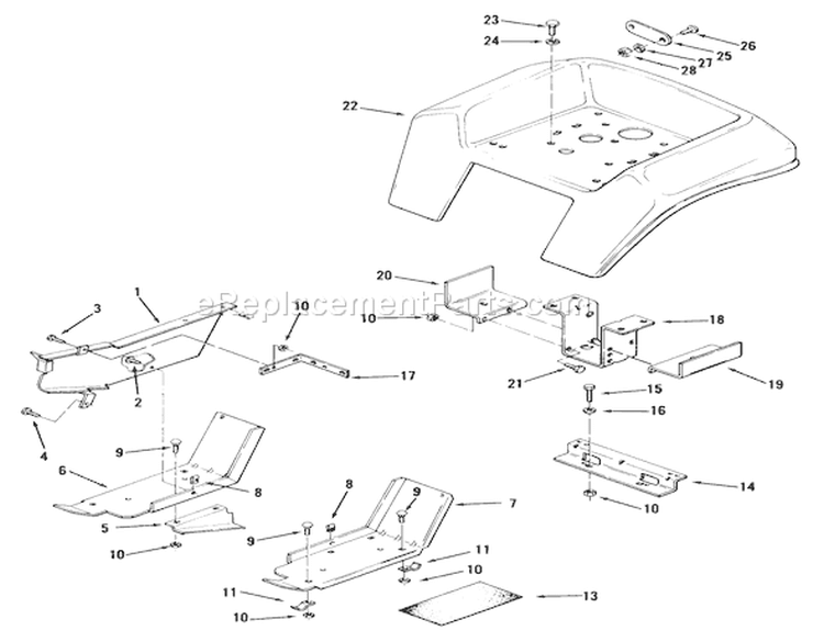Page S Diagram and Parts List for 01-16KE02 1981 Toro Lawn Tractor
