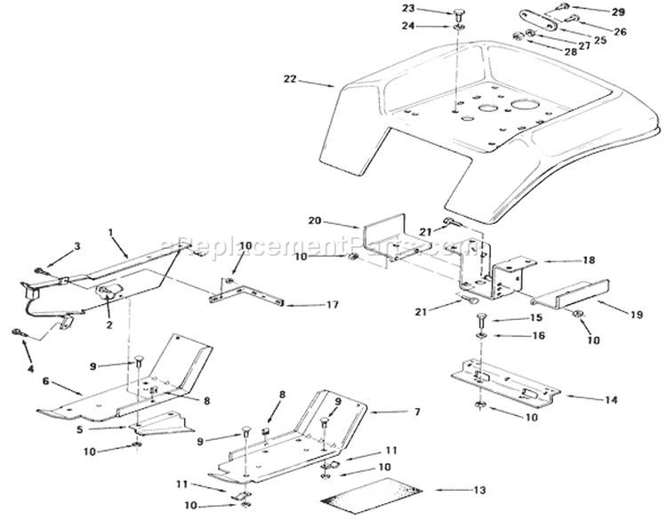 Page R Diagram and Parts List for 01-17K803 1982 Toro Lawn Tractor