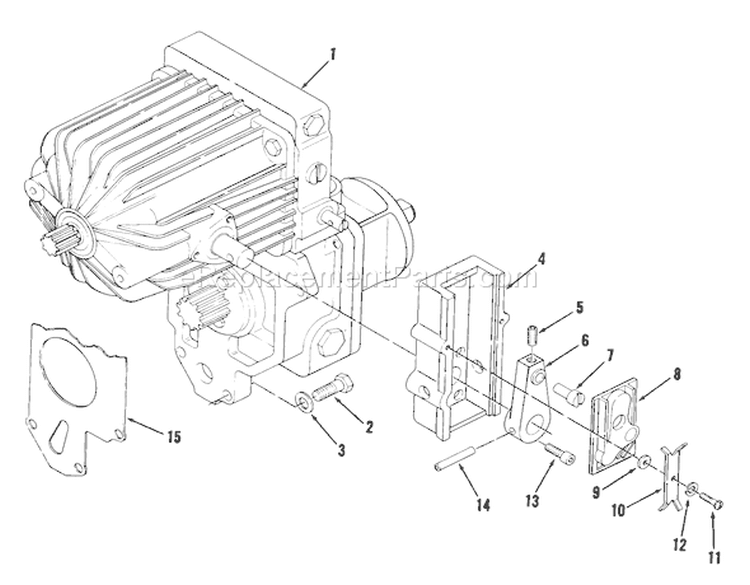Automatic Transmission Diagram and Parts List for 01-16KS01 1980 Toro Lawn Tractor