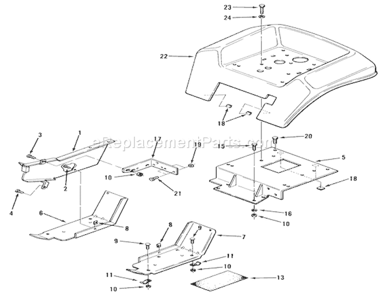 Page R Diagram and Parts List for 01-19KE01 1982 Toro Lawn Tractor