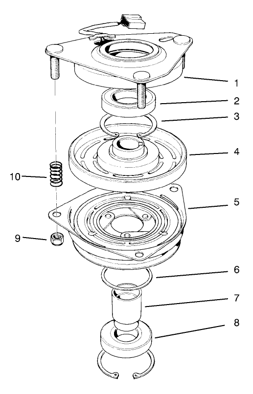Clutch Asm Diagram and Parts List for 30183 790001 - 799999 Toro Lawn Tractor Accessories
