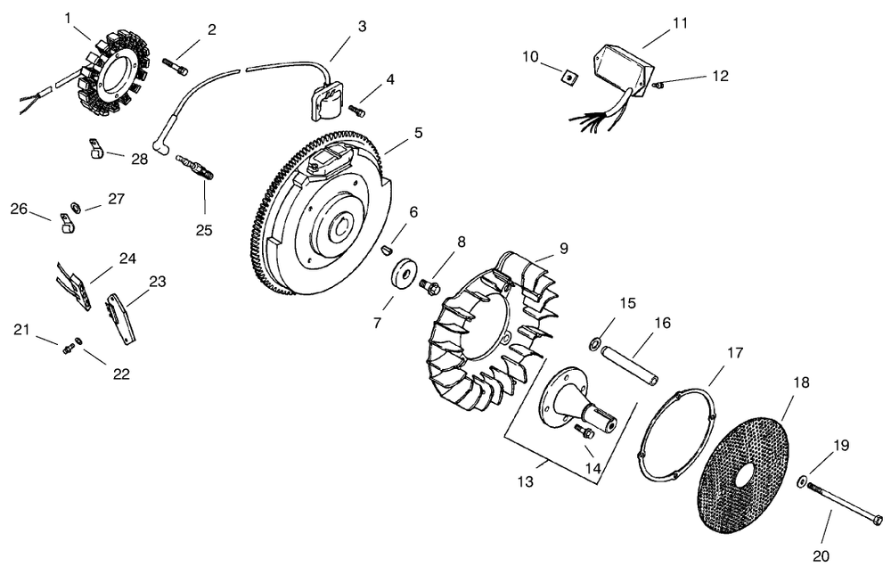 Group 5-Ignition/Electrical (Ch25s 68606 Kohler) Diagram and Parts List for 74205 990001 - 999999 Toro Lawn Tractor