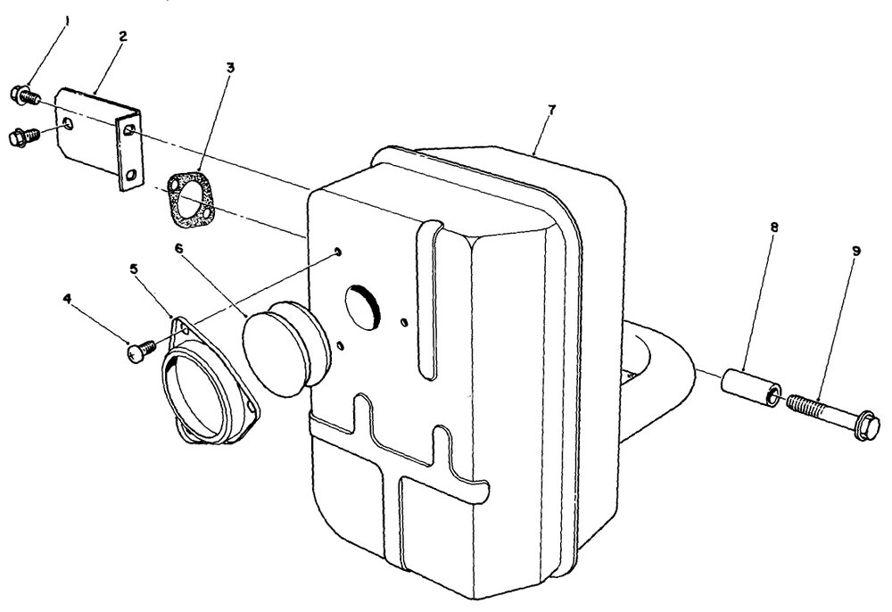 Muffler Assembly Diagram and Parts List for 30112 6000001 - 6999999 Toro Lawn Tractor Accessories