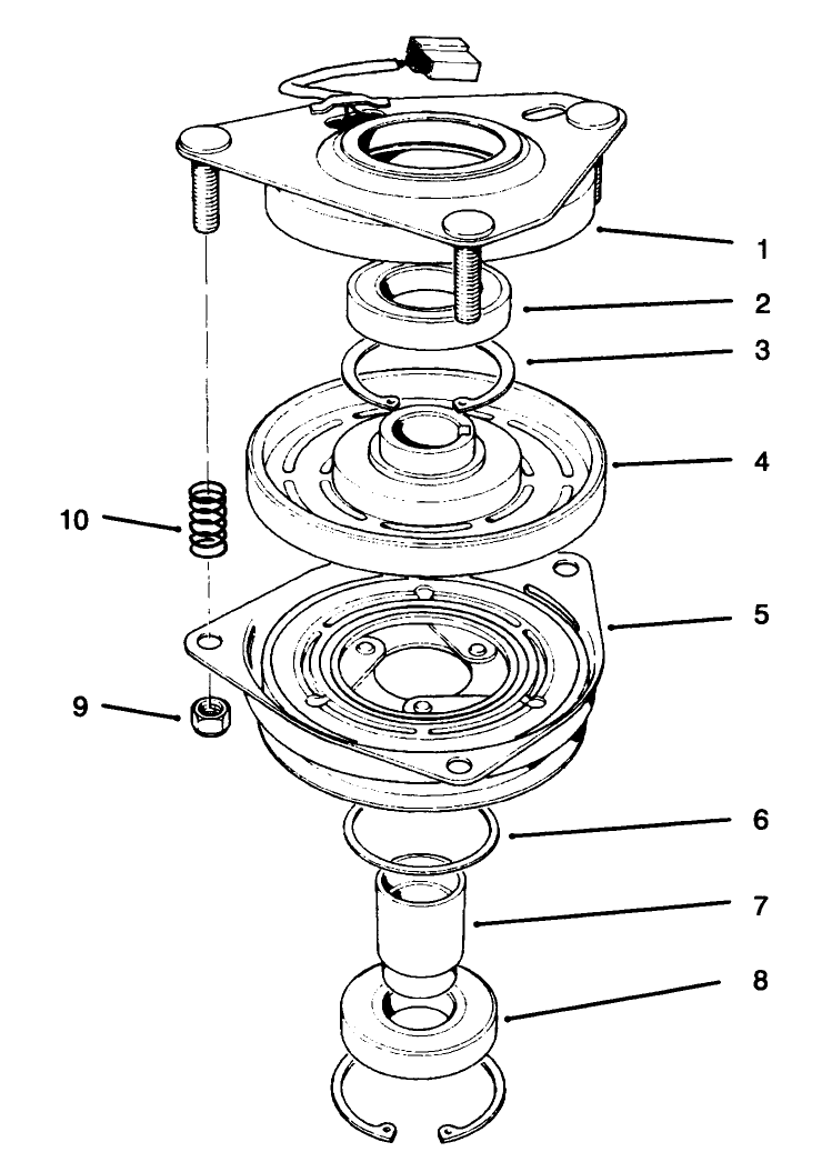 Clutch Assembly No. 54-3200 Diagram and Parts List for 30181 59000001 - 59999999 Toro Lawn Tractor Accessories