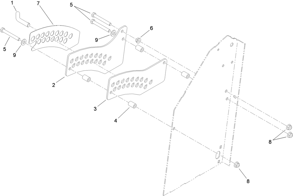 Height-Of-Cut Plate Assembly Diagram and Parts List for 79534 (310000001-310999999)(2010) Toro Lawn Mower
