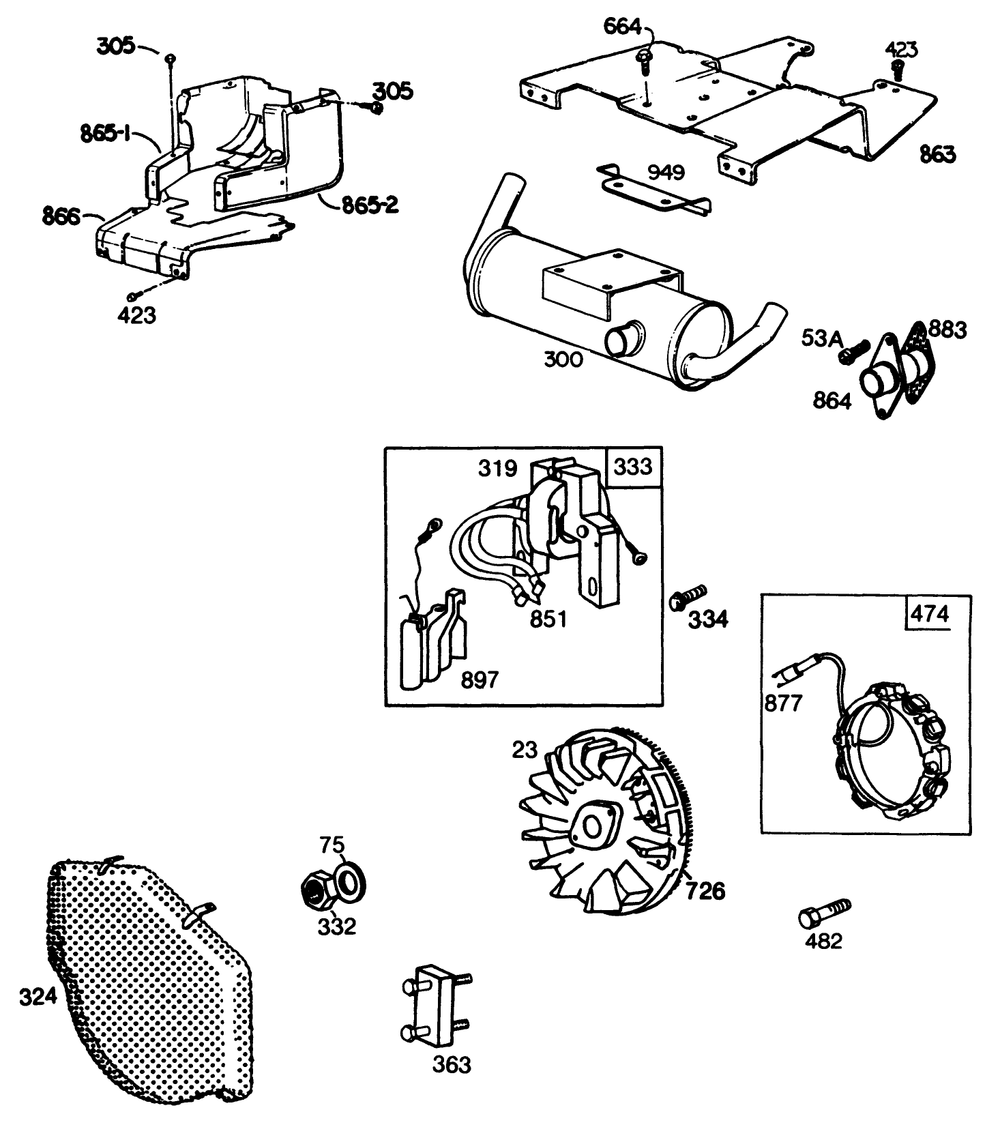 Briggs & Stratton Engine Model No. 402707-0158-01 (Continued) Diagram and Parts List for 30116 9000001 - 9999999 Toro Lawn Tractor Accessories