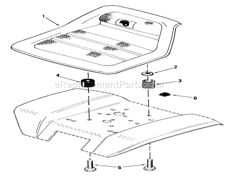 Seat And Suspension Diagram and Parts List for 02-11BH01 1982 Toro Lawn Tractor