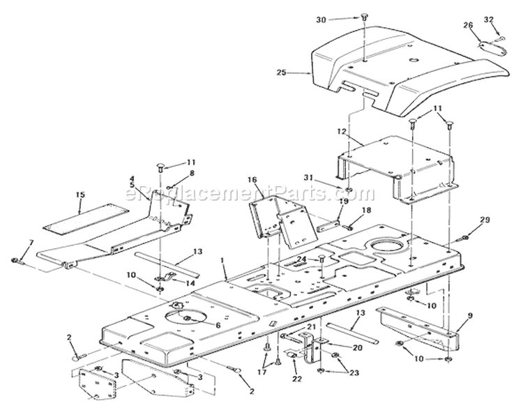 Page G Diagram and Parts List for 02-11BH01 1982 Toro Lawn Tractor
