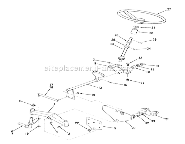 Front Axle And Steering Diagram and Parts List for 02-11BH01 1982 Toro Lawn Tractor