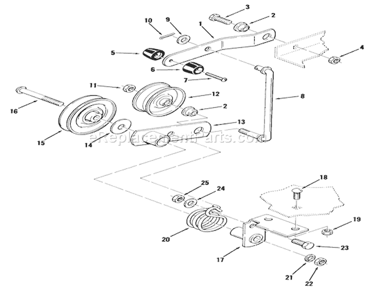 Page D Diagram and Parts List for 02-11BE01 1982 Toro Lawn Tractor