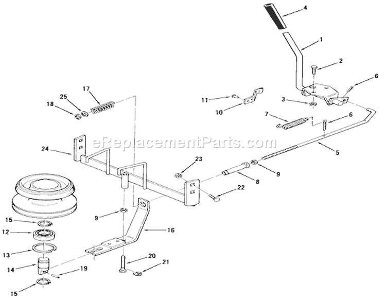 Pto Clutch Diagram and Parts List for 02-16BP01 1980 Toro Lawn Tractor