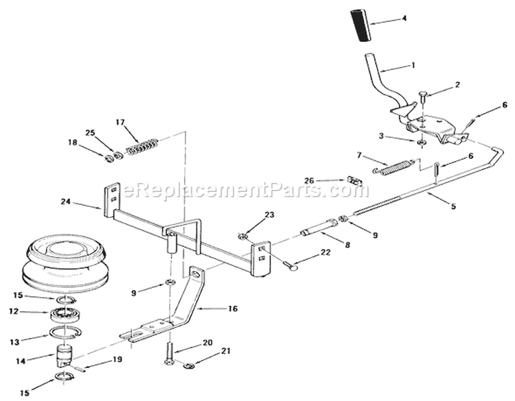 Pto Clutch Diagram and Parts List for 02-11BP05 1982 Toro Lawn Tractor