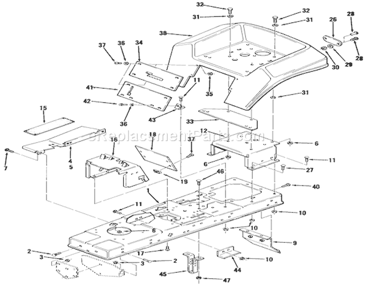 Page I Diagram and Parts List for 02-11BP05 1982 Toro Lawn Tractor