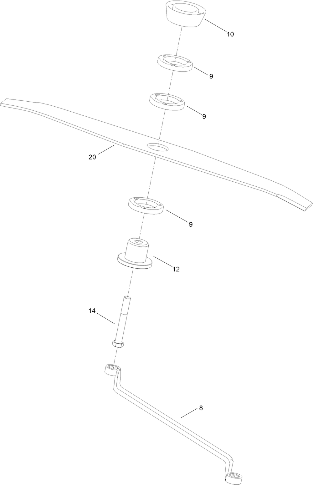 Cutting Assembly Diagram and Parts List for 2604 314000001 - 314000351 Toro Lawn Tractor Accessories
