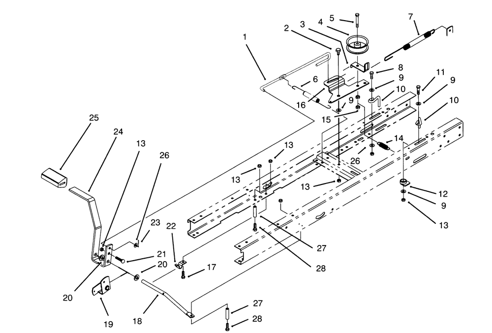 Clutch Assembly Diagram and Parts List for 71182 5910001 - 5999999 Toro Lawn Tractor
